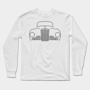 Sunbeam Supreme MkIII 1950s British classic car black outline graphic Long Sleeve T-Shirt